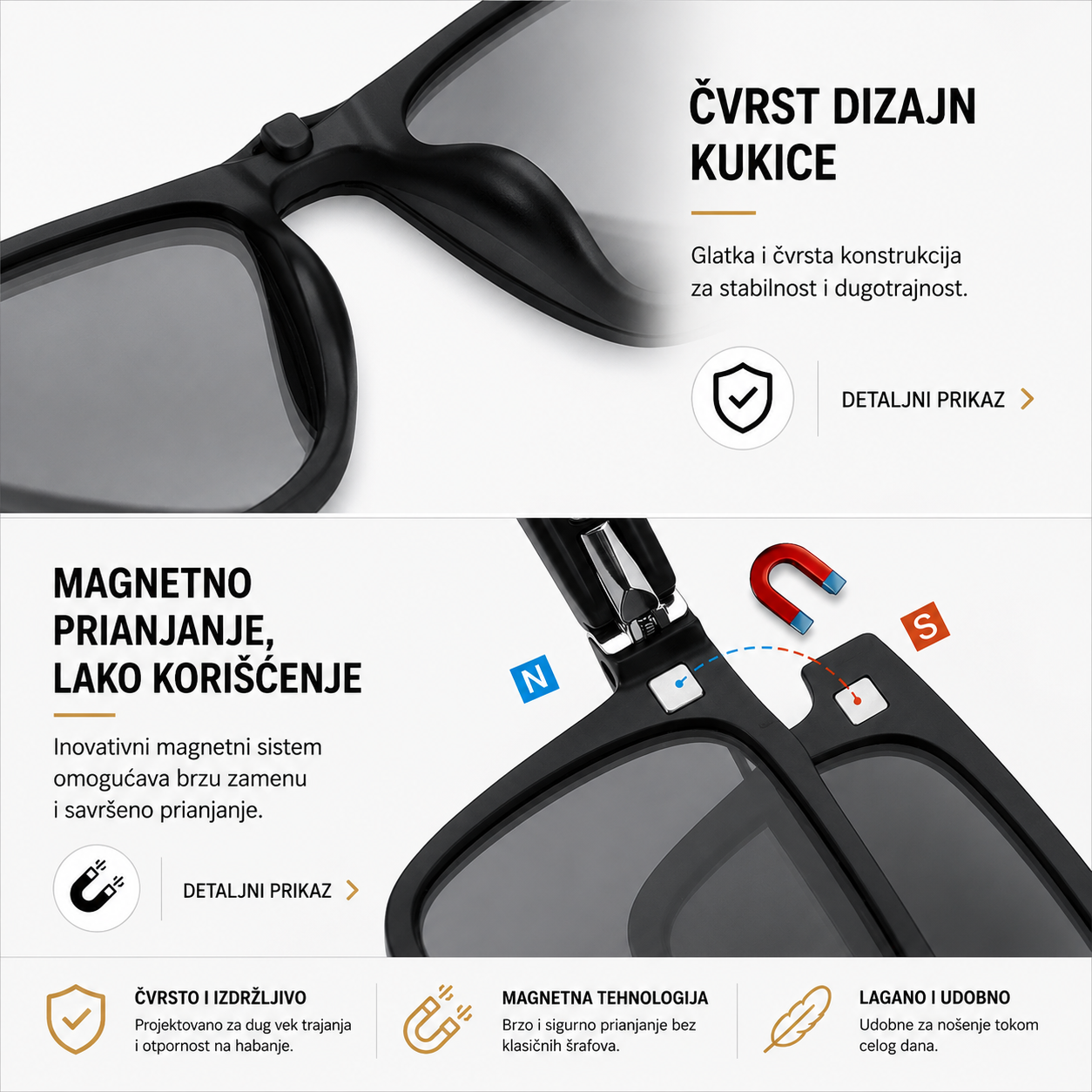 Naočare sa 4 nastavka
